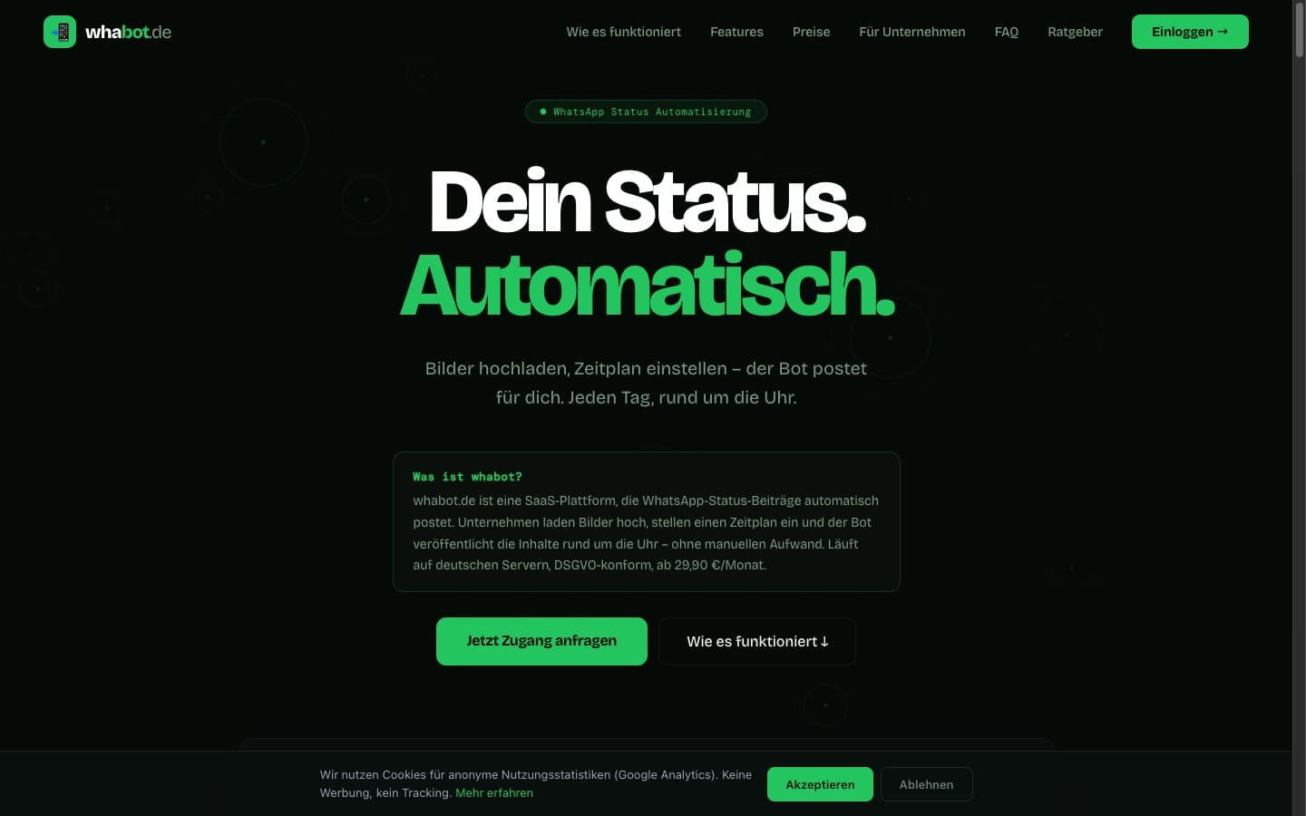 Screenshot von WhaBot